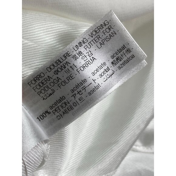 Zara White Double Breasted Belted Vest Coat Women size Medium Capsule Sleeveless - Picture 14 of 16